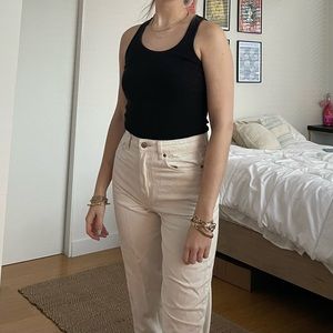 h&m white jeans